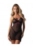 Novenes chemise & thong - Black