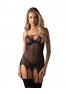 Novenes corset et string - Noir