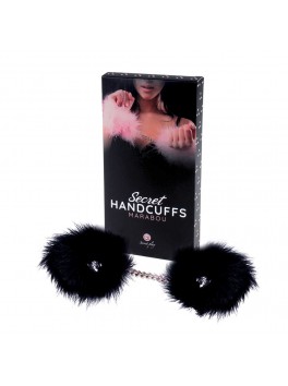 Marabou cuffs secret play - Black