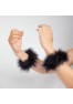 Marabou cuffs secret play - Black