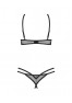 Euridia 2 pieces crotchless lingerie set - Black