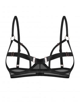 Euridia open cup bra - Black