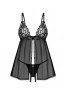 Blomentis babydoll et String - Noire