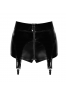 F325 Glam suspender wetlook and vinyl short