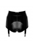 F325 Glam suspender wetlook and vinyl short