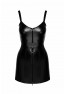 F320 Starlet wetlook minidress with ring belt