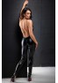 F306 Mirage catsuit with jewelry rhinestone chain adorning the back