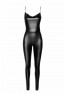 F306 Mirage catsuit with jewelry rhinestone chain adorning the back