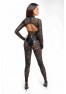 F299 Enigma lace catsuit with underbust bodice