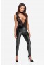 F298 Libido Deep-V catsuit with collar and pearl chain