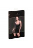 F229 Powerwetlook dress with lace inserts