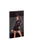 F187 PVC mini dress with black 2-way zipper in the front