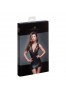 F168 Powerwetlook minidress with lace cleavage