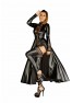 F128C Powerwetlook gown coat