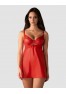 Aliosa chemise and thong - Red