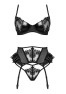 Rafaella wetlook set - black