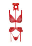 Bondage 243 5 pieces lingerie set - Red