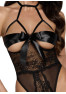 Sexy Kiss 246 body et ruban de satin - noir