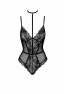 First kiss black lace body with choker - black