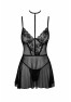 First Kiss 249 babydoll and choker - black