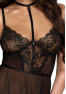 First Kiss 249 babydoll and choker - black