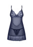 Nightly Blue chemise and thong - Blue