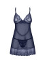 Nightly Blue chemise and thong - Blue