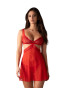 Cupide Desir babydoll and thong - Red