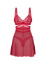 Cupide Desir babydoll and thong - Red