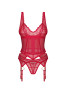 Cupide desir corset and thong - Red