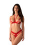 Cupide desir crotchless 2-pcs lingerie set Red