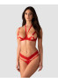 Cupide desir crotchless 2-pcs lingerie set Red