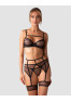 Nuites 3-pcs lingerie set Black