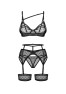 Nuites 3-pcs lingerie set Black