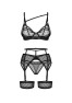 Nuites 3-pcs lingerie set Black