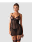 Nuites chemise and thong - Black