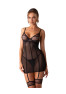 Nuites chemise and thong - Black