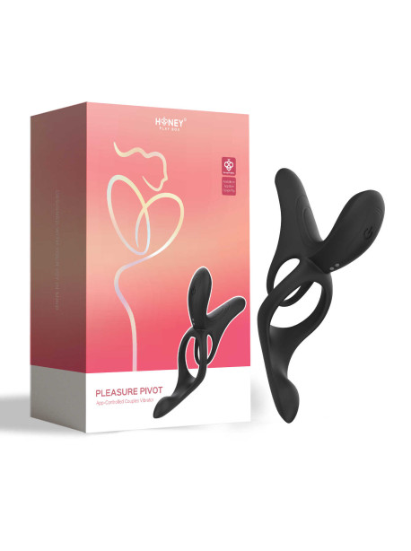 PLEASURE PIVOT App-Controlled Couples Vibrator - Black