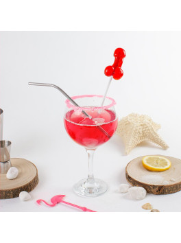 STRAWBERRY DAIQUIRI PENIS LOLLIPOP WITH ALCOHOL