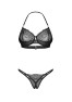 Iliosa crotchless 2-pcs lingerie set Black