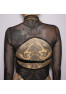 Triangle cut chest harness and chains Gold