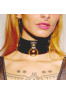 Leather Necklace Collection Rings BLACK & GOLD