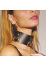 Leather Necklace Collection Rings BLACK & GOLD