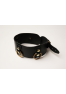 Leather Necklace Collection Rings BLACK & GOLD