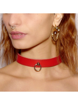 Fine necklace red ring