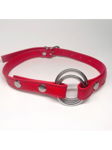 Baillon Ring red leather