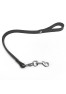 Short leather leash Black